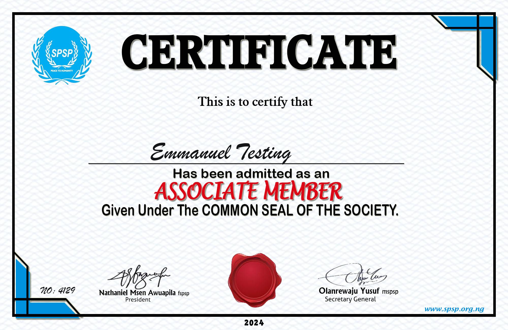 Certificate Image