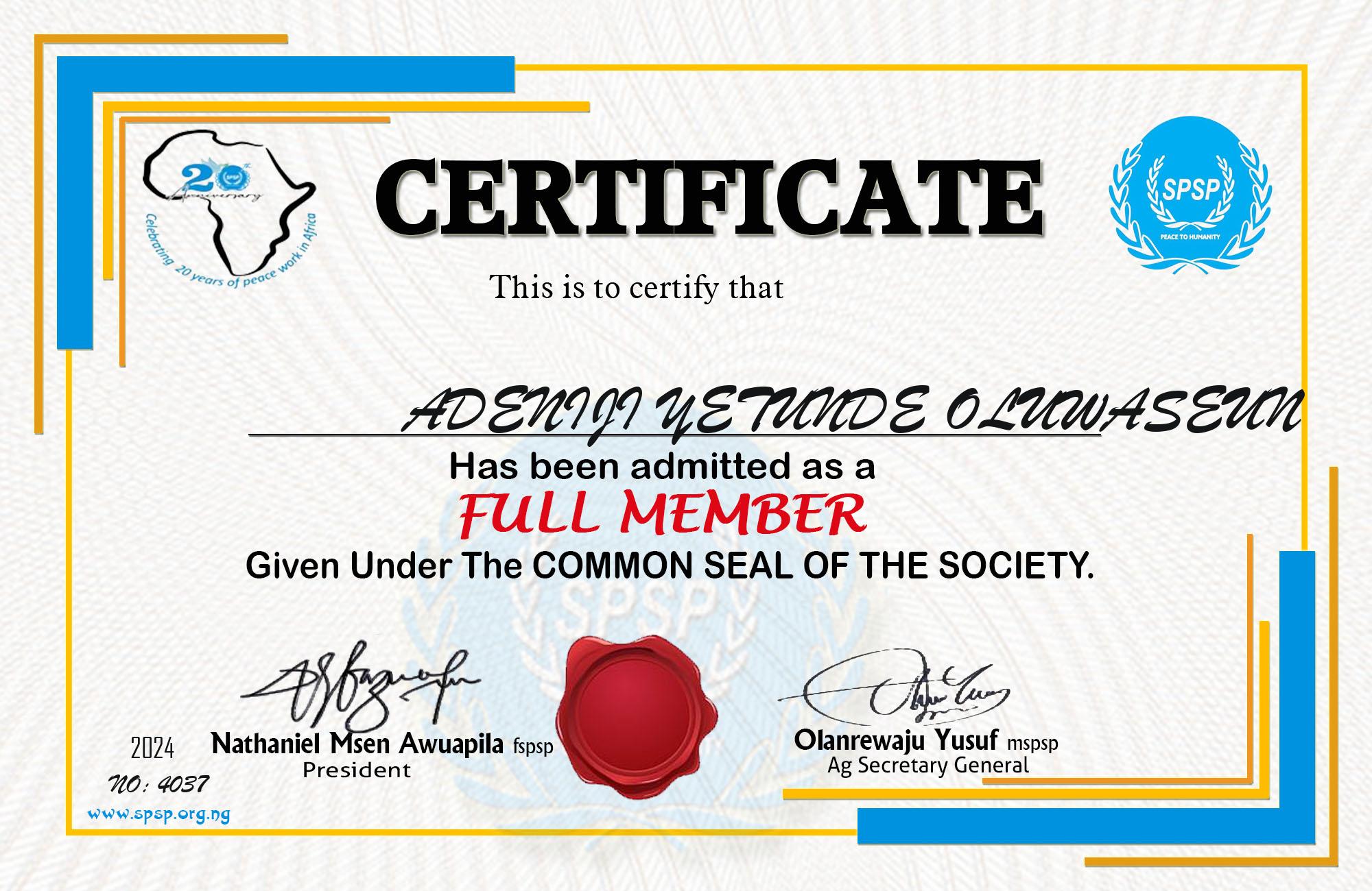 Certificate Image