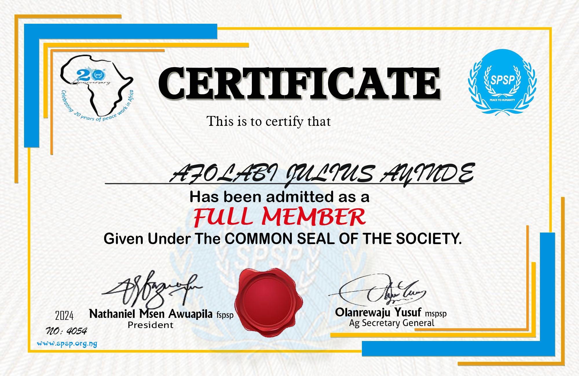 Certificate Image