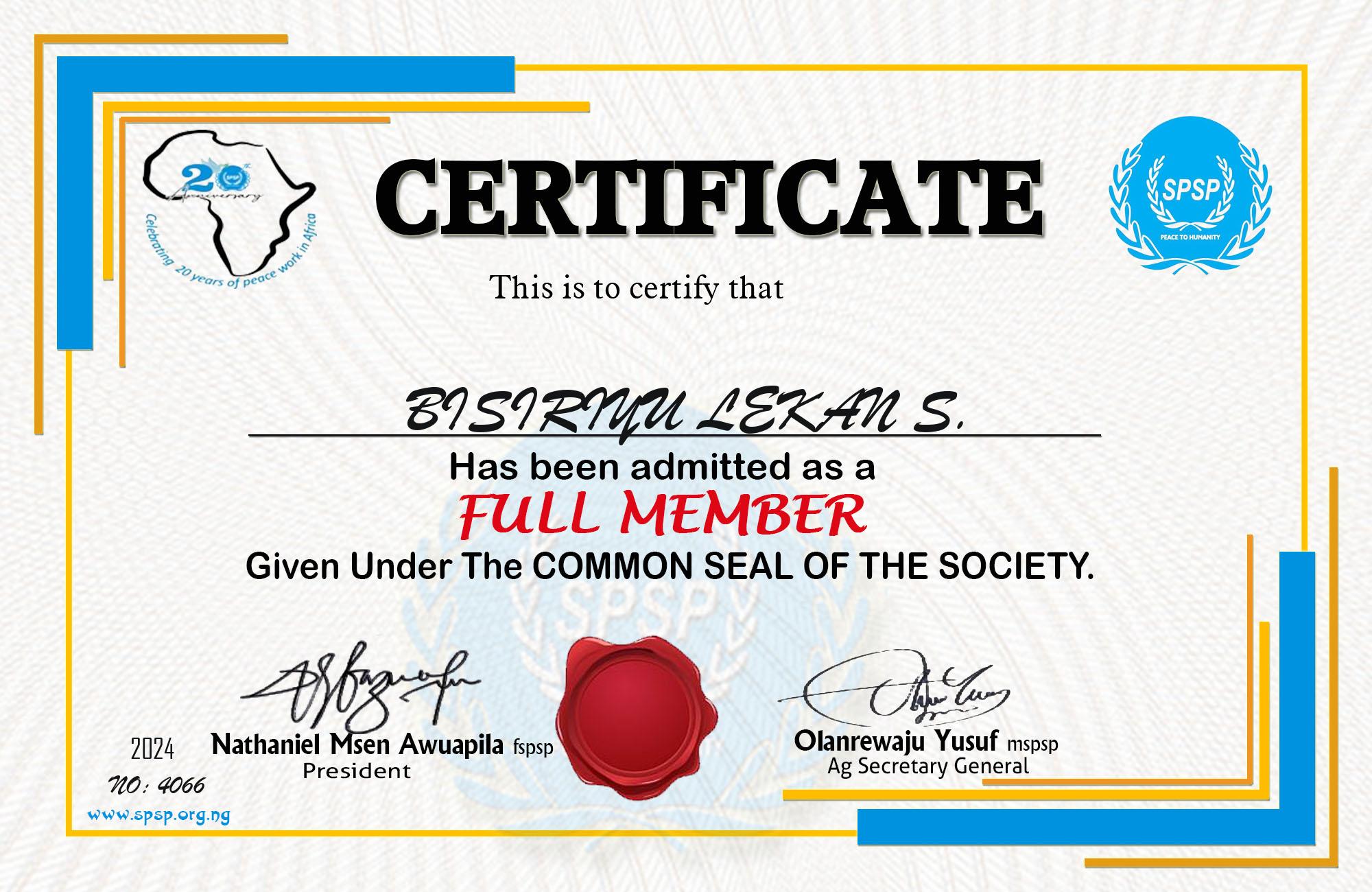 Certificate Image