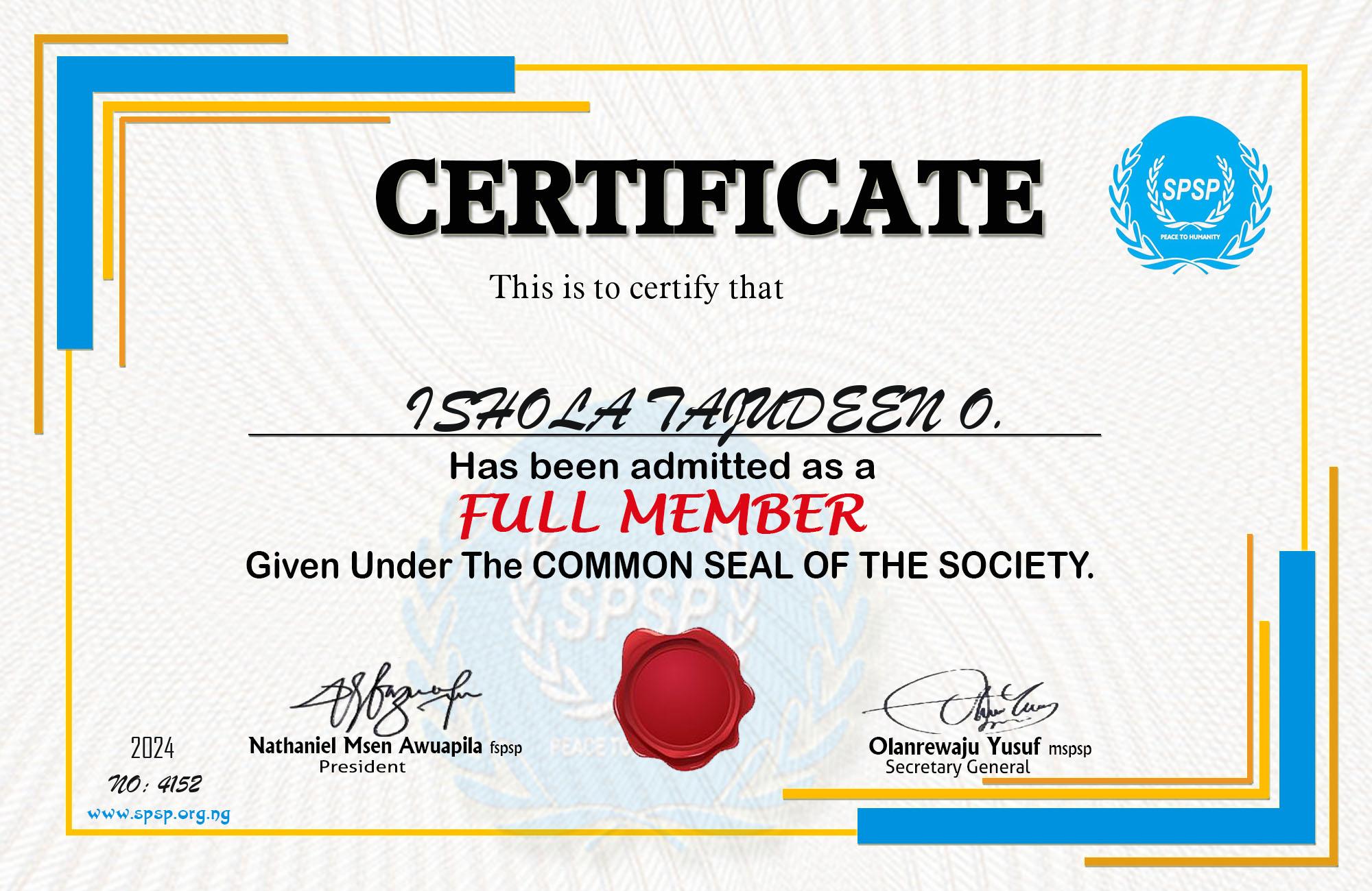 Certificate Image