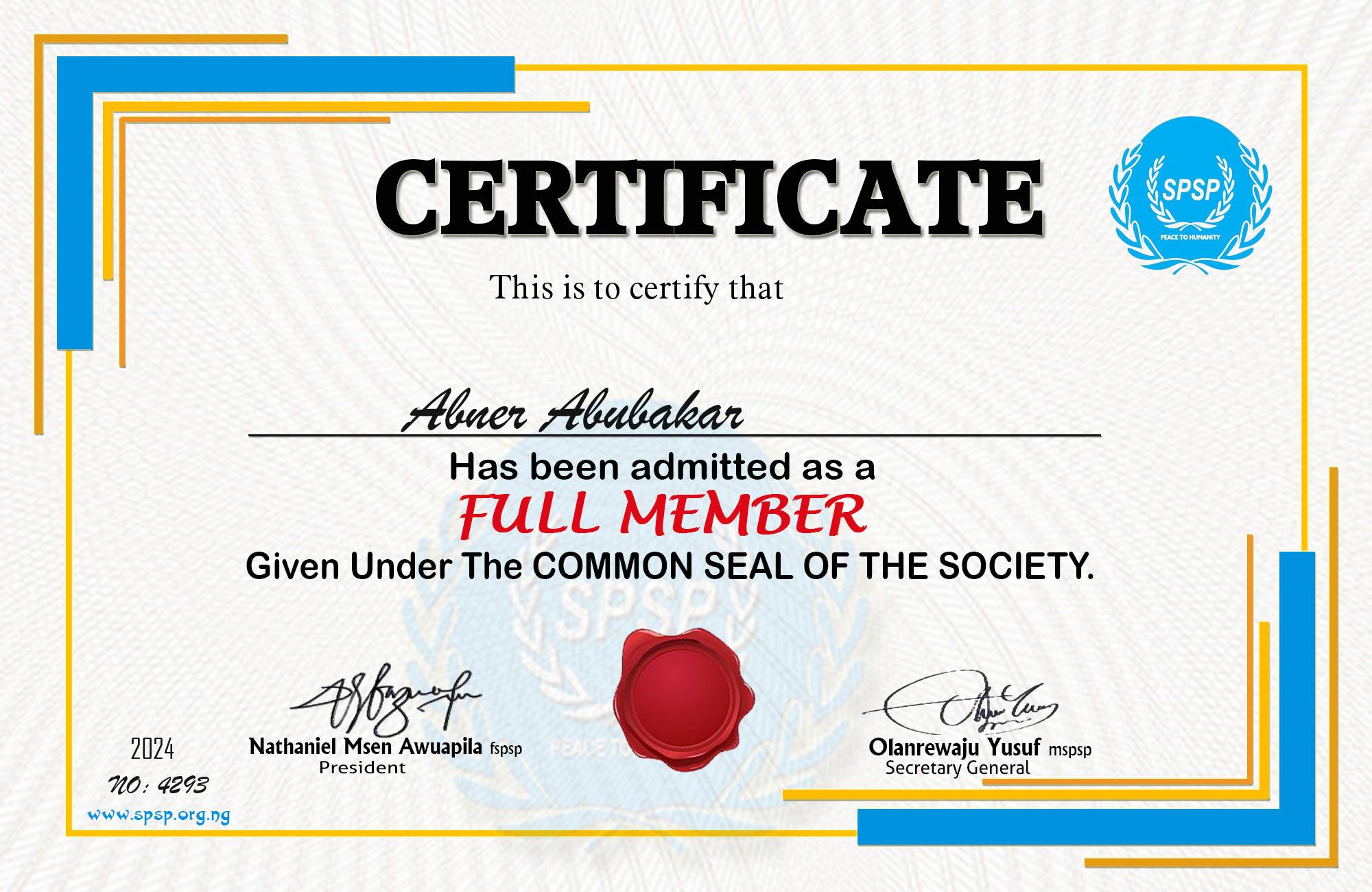 Certificate Image